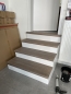 Preview: Stair tread Solid smoked Oak with overhang, 20 mm, prime grade, hard waxed oil nature white